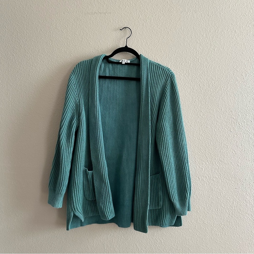 Madewell Teal Knit Long Cardigan